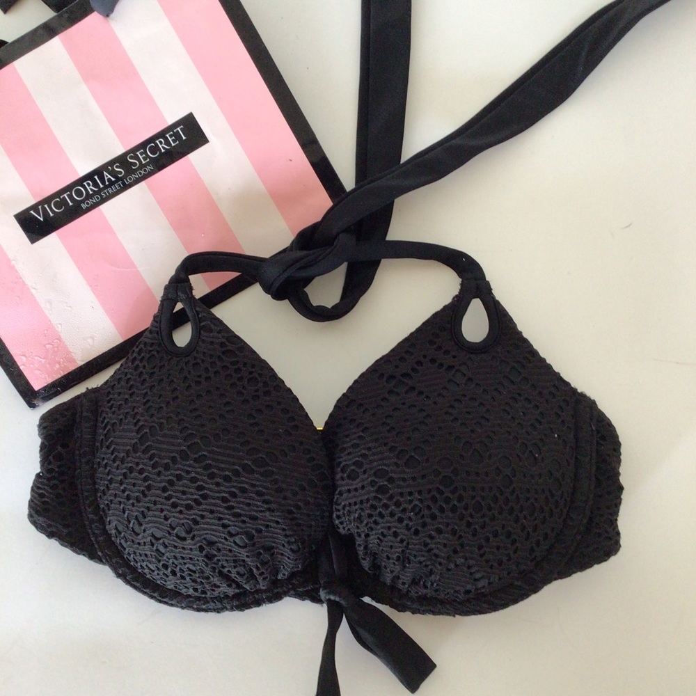 VICTORIAS SECRET THE GORGEOUS PUSH UP BIKINI TOP SIZE 32C